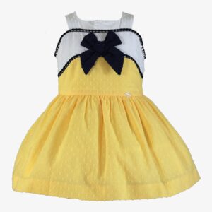 Vestido infantil plumeti amarillo