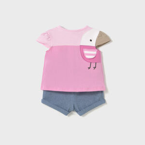 Conjunto short pollito tulipan recien nacida