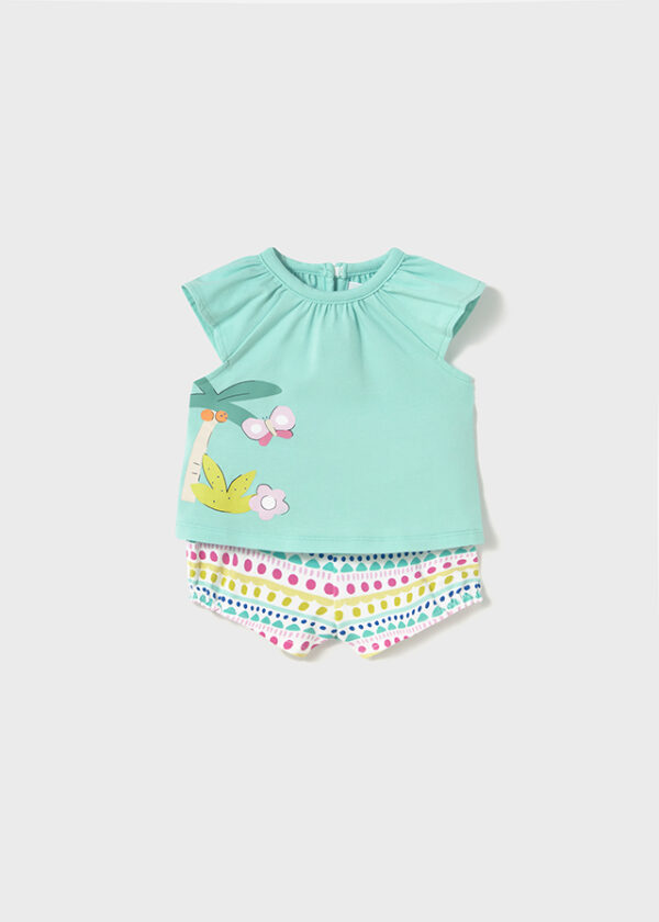 Conjunto short estampado sirena recien nacida