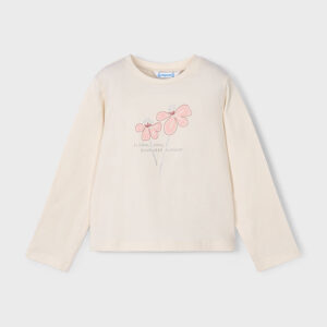 Camiseta basica flor macchiato niña