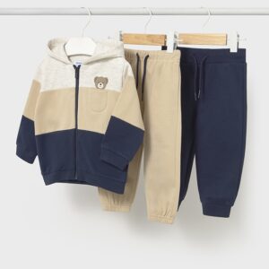 Chandal tres piezas tricolor azul bebe