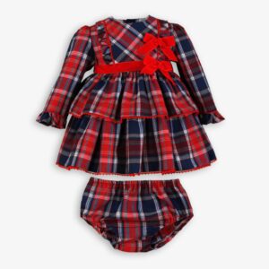 Jesusito cuadro escoces rojo y marino