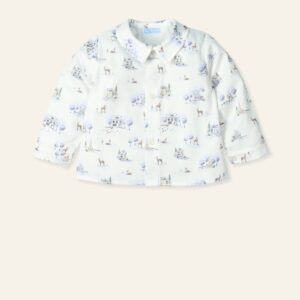 Conjunto pantalon corto con camisa cielo