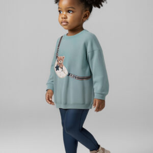 Conjunto legging con sudadera petroleo