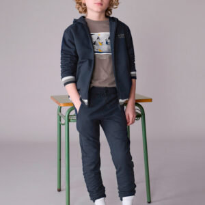 Chandal contrastes chico marino