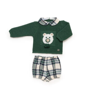 Conjunto dos piezas verde musgo