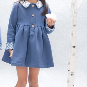 Vestido vuelo azul pompidou