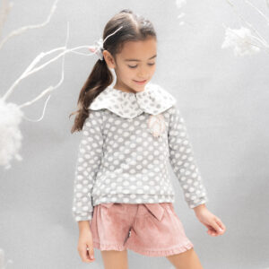 Conjunto de dos piezas niña gris