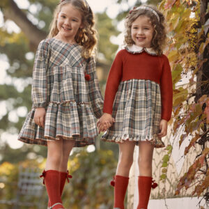 Vestido cuadros gris-caldera