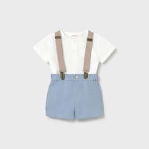 Conjunto pantalon corto con tirantes niño