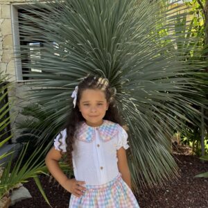 Conjunto de falda a cuadros colorido