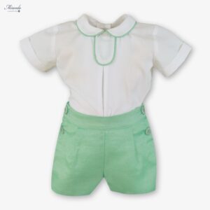 Conjunto pantalon corto verde agua