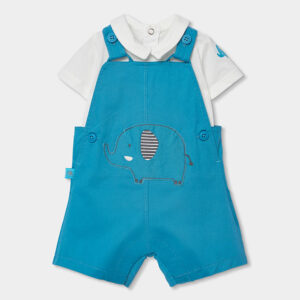 Conjunto de peto animado azul